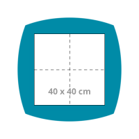 rectangular 40 x 40 cm