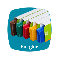 Hot glue binding